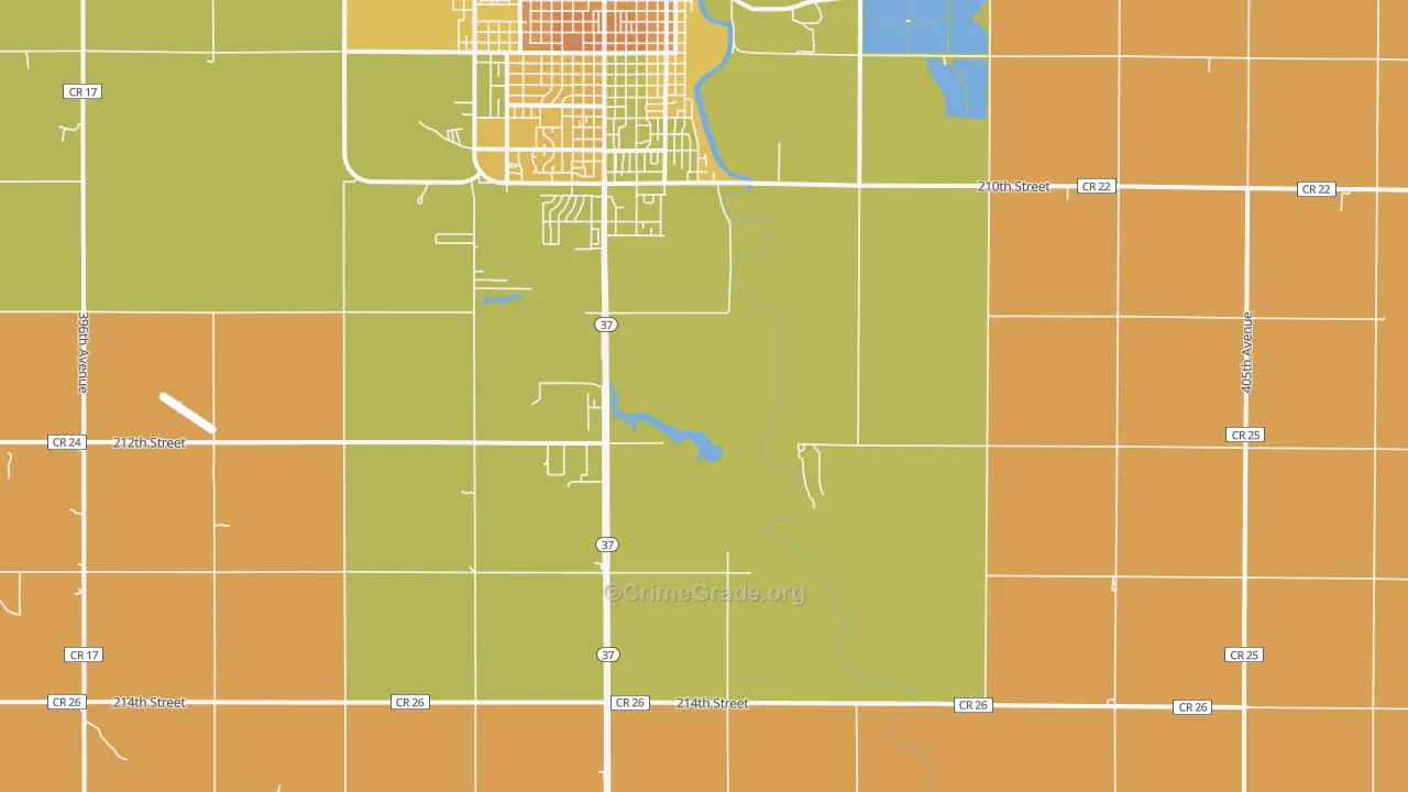 Morningside, SD Map of Murder Rates