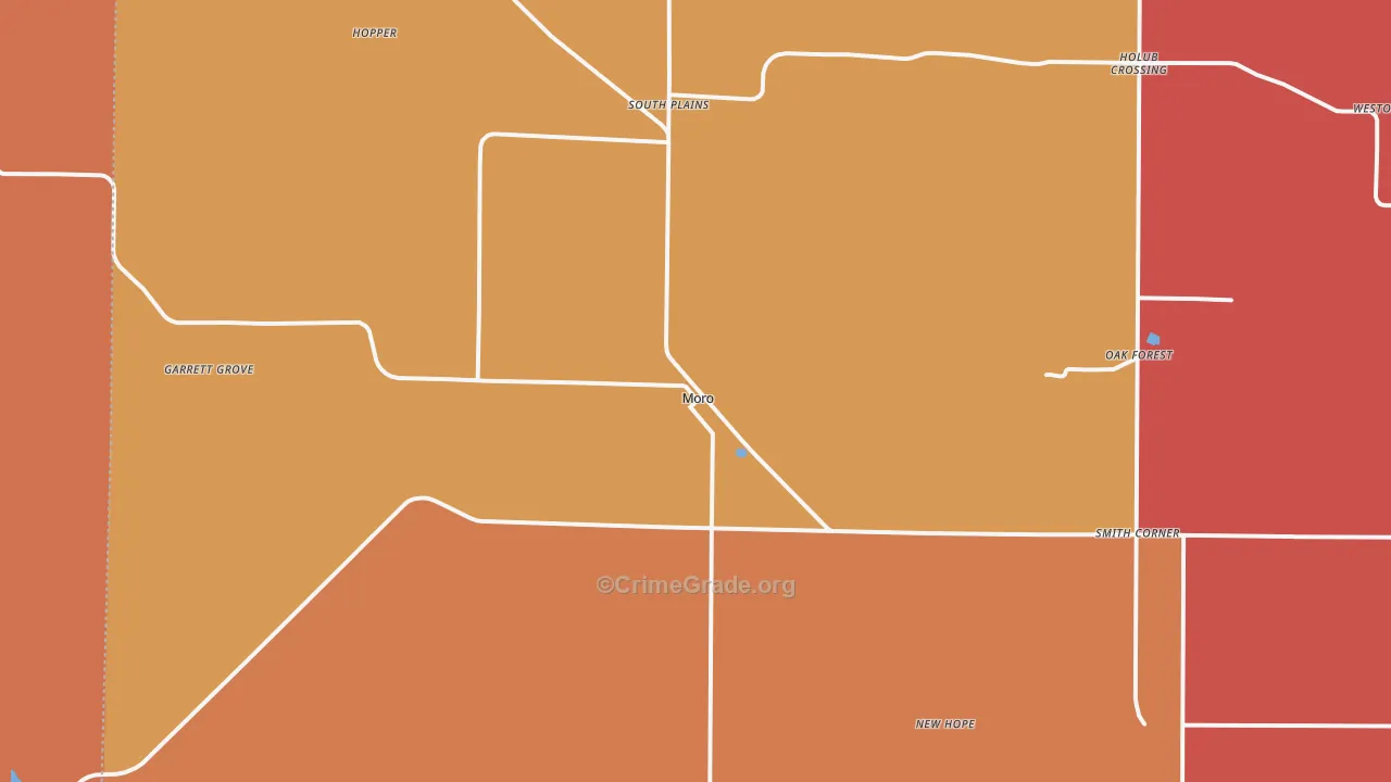 Moro, AR Map of Murder Rates