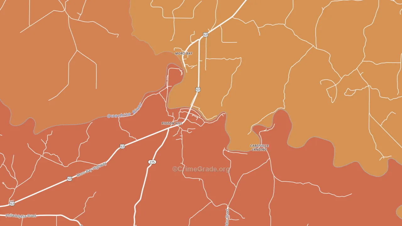 Moro Bay, AR Map of Murder Rates