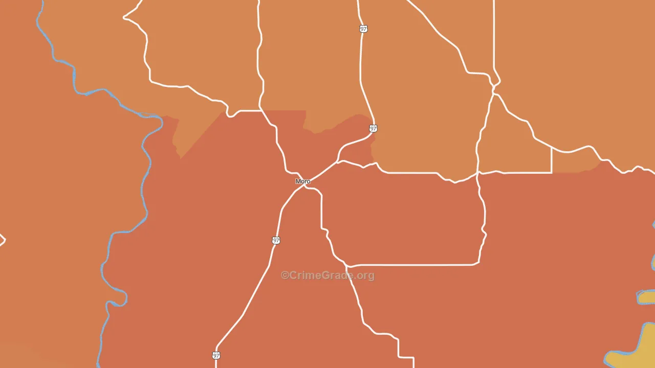 Moro, OR Map of Murder Rates