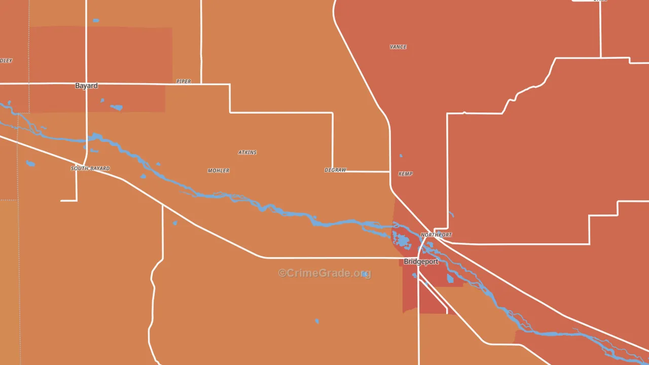 Morrill County, NE Map of Murder Rates