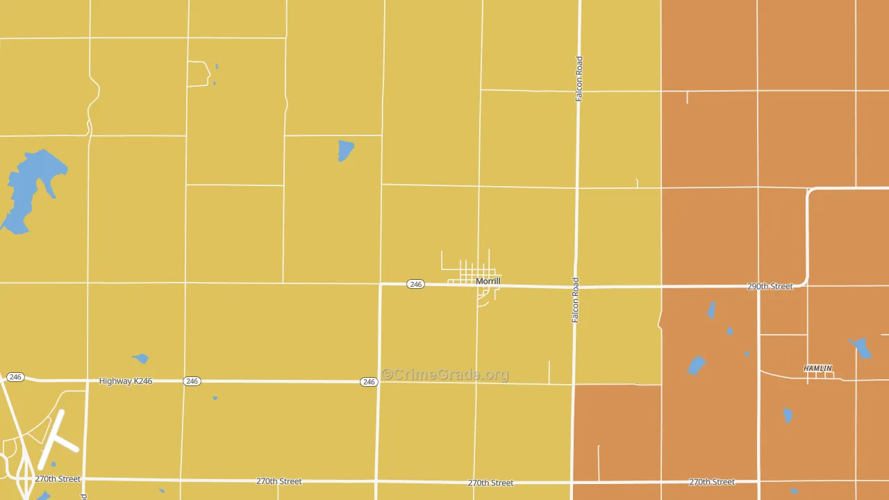 Morrill, KS Map of Murder Rates