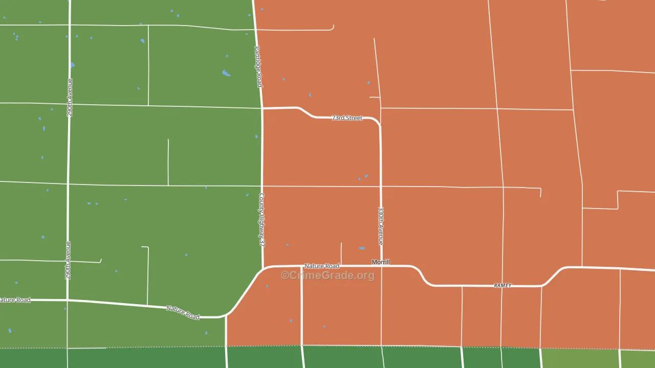 Morrill, MN Map of Murder Rates