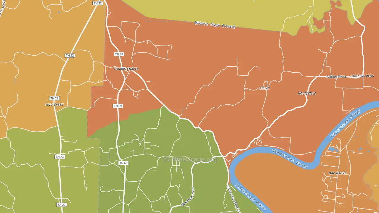 Morris Chapel, TN Map of Murder Rates