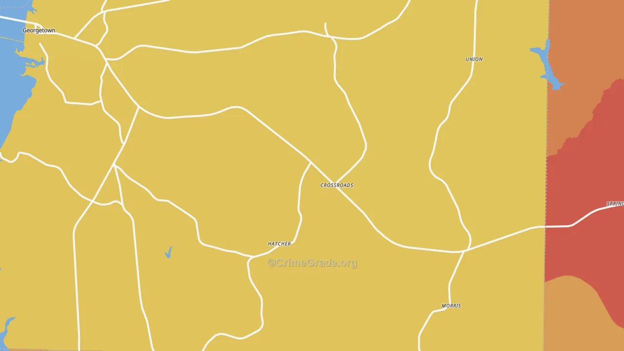 Morris, GA Map of Murder Rates