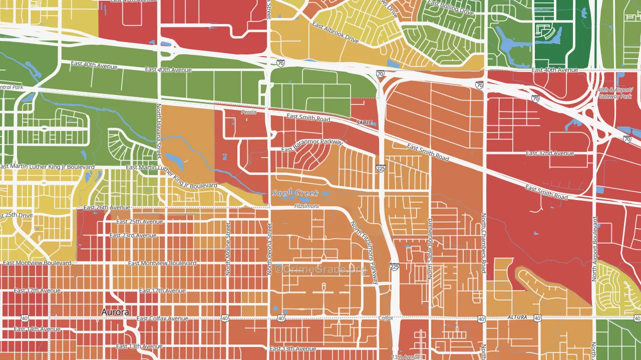 Morris Heights, Aurora, CO Map of Murder Rates