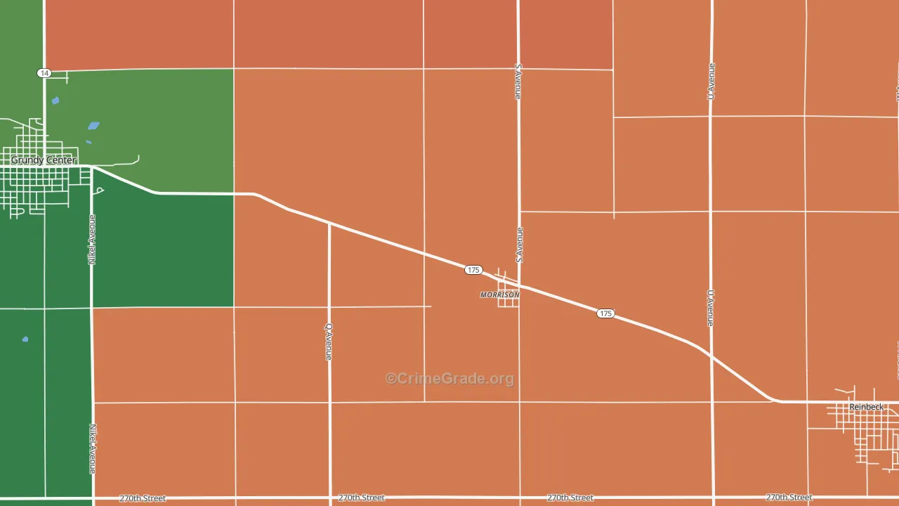 Morrison, IA Map of Murder Rates