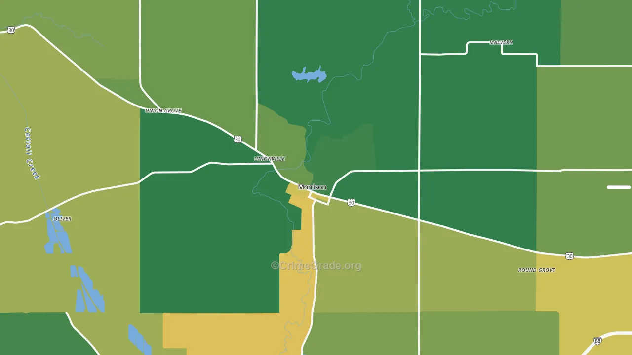 Morrison, IL Map of Murder Rates