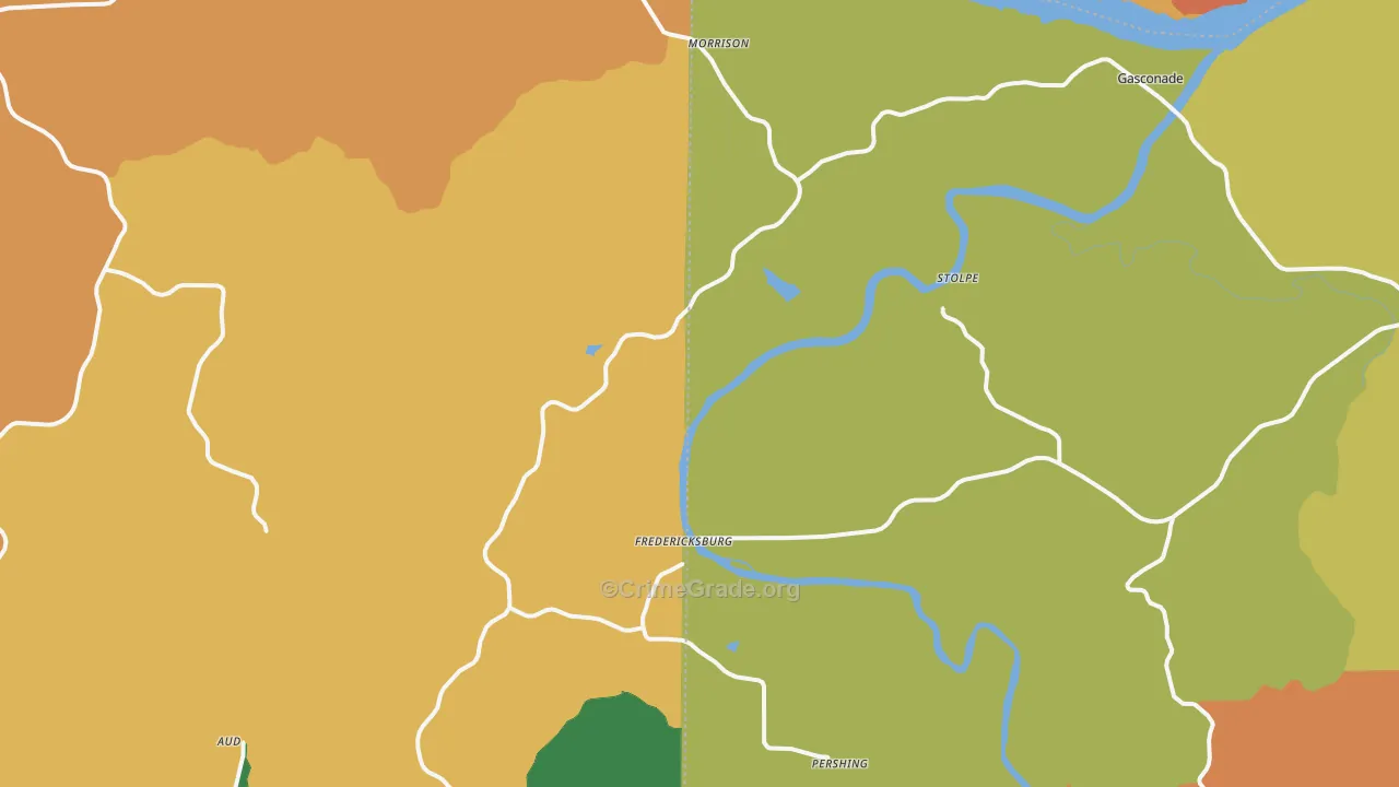 Morrison, MO Map of Murder Rates