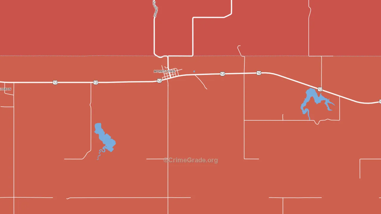Morristown, SD Map of Murder Rates
