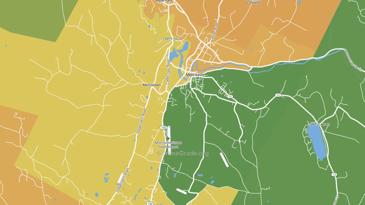 Morrisville, VT Map of Murder Rates