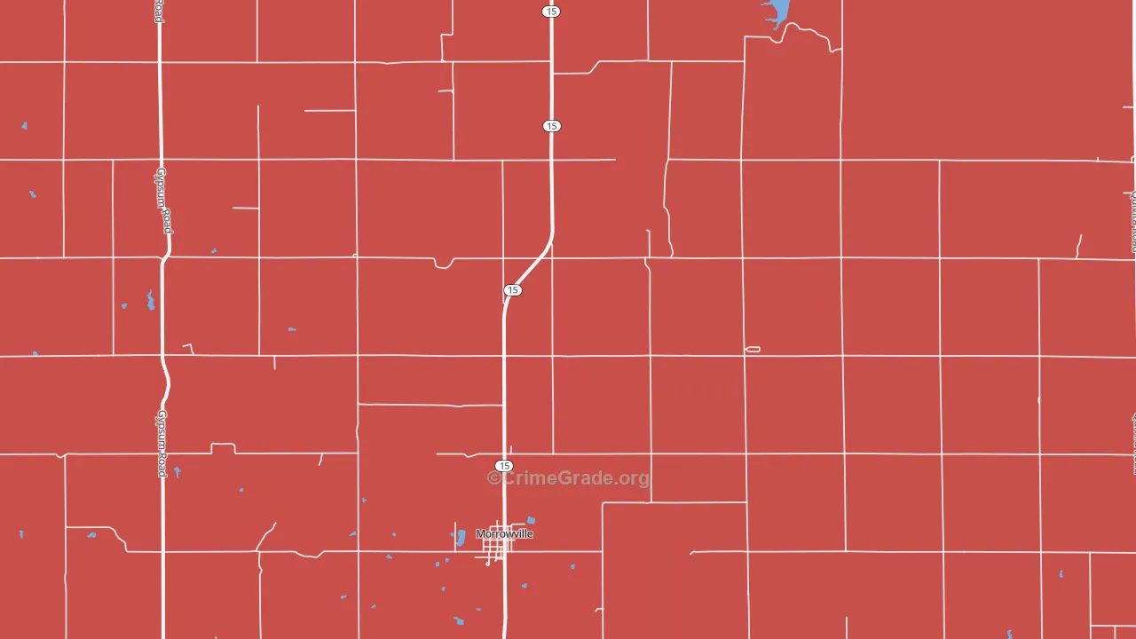 Morrowville, KS Map of Murder Rates
