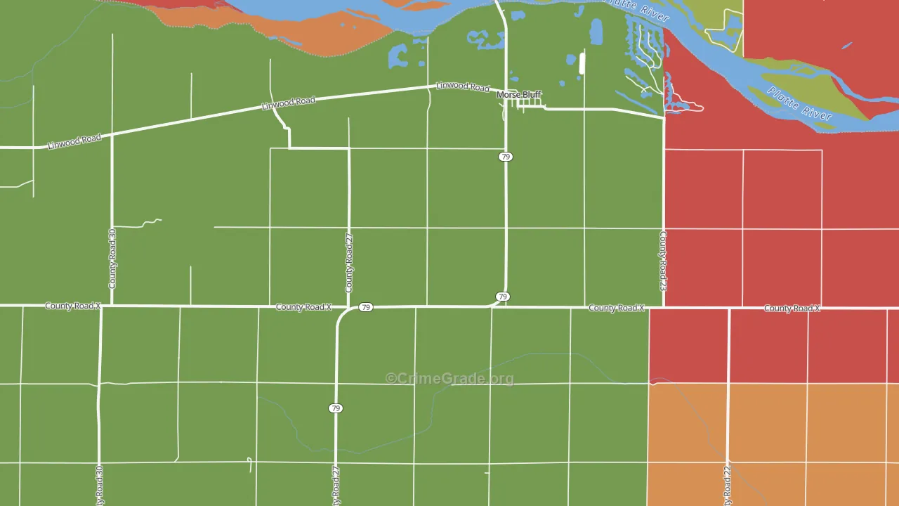 Morse Bluff, NE Map of Murder Rates