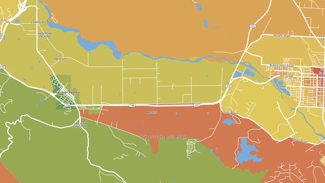 Morse, CA Map of Murder Rates