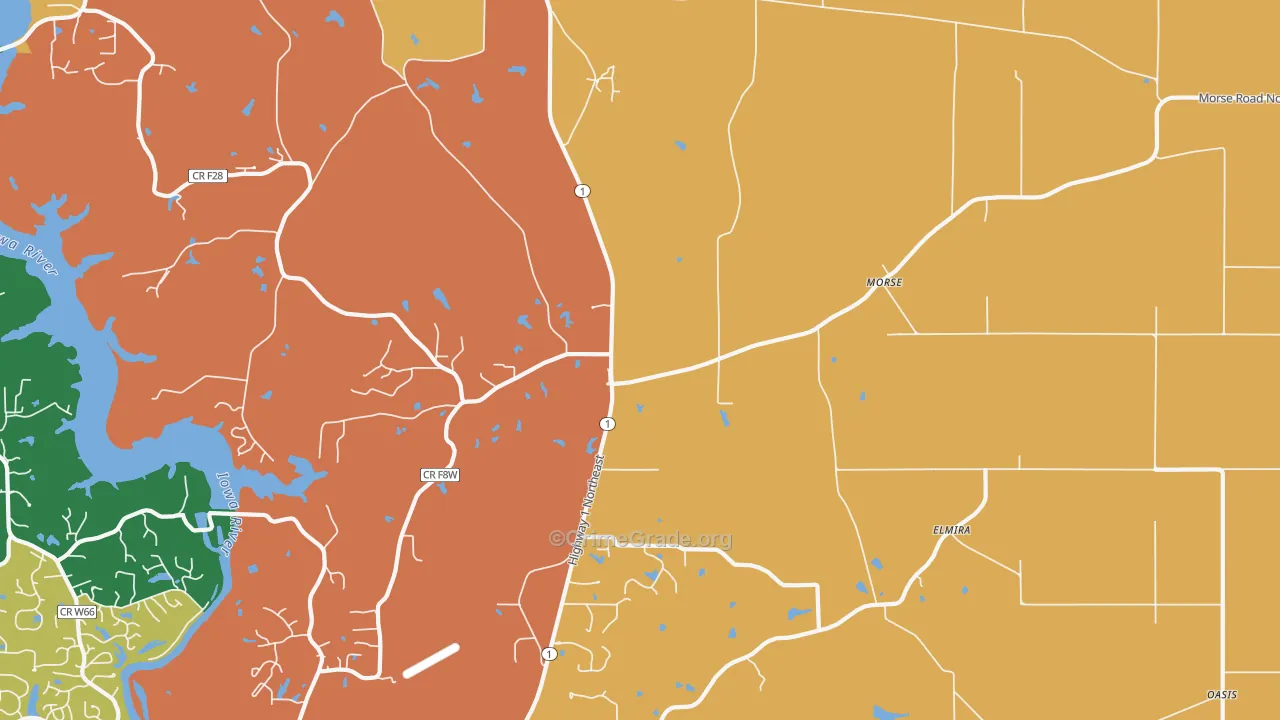 Morse, IA Map of Murder Rates