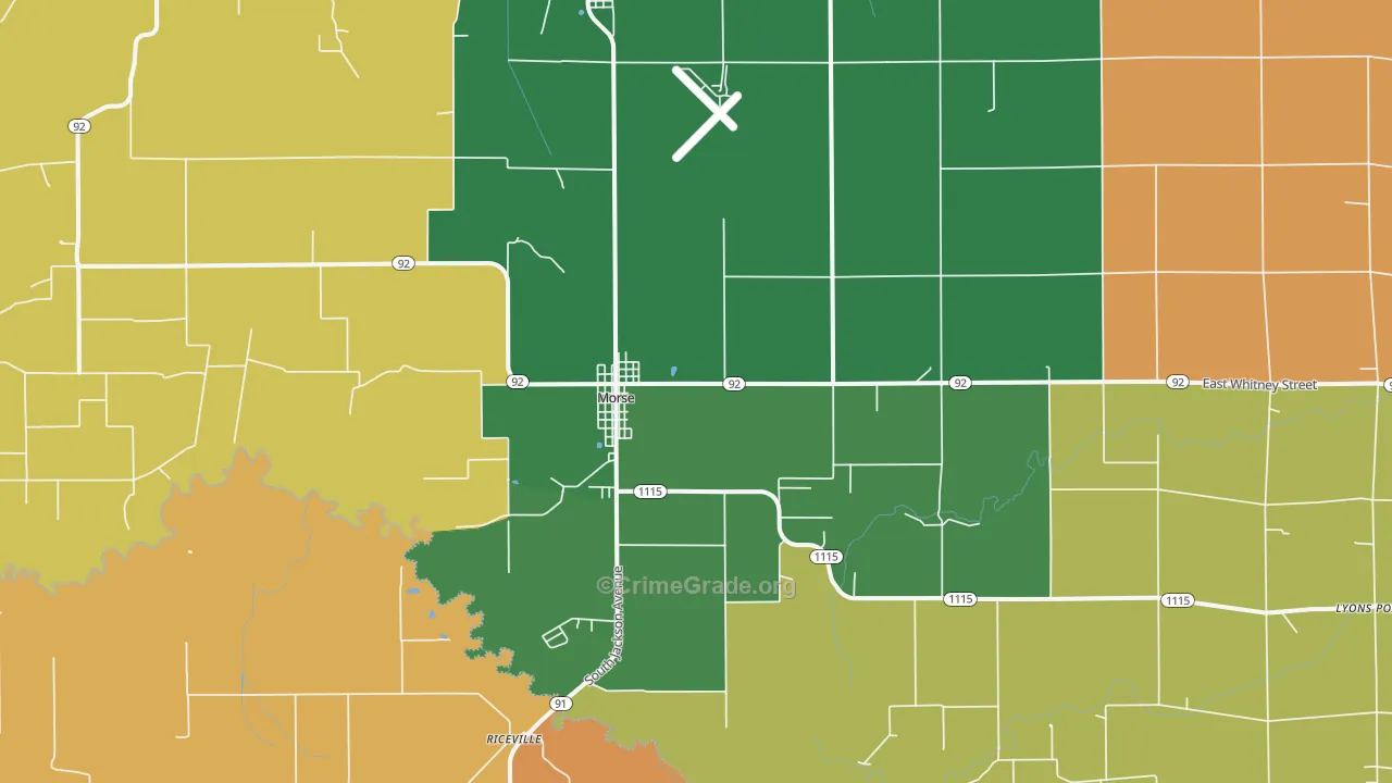 Morse, LA Map of Murder Rates