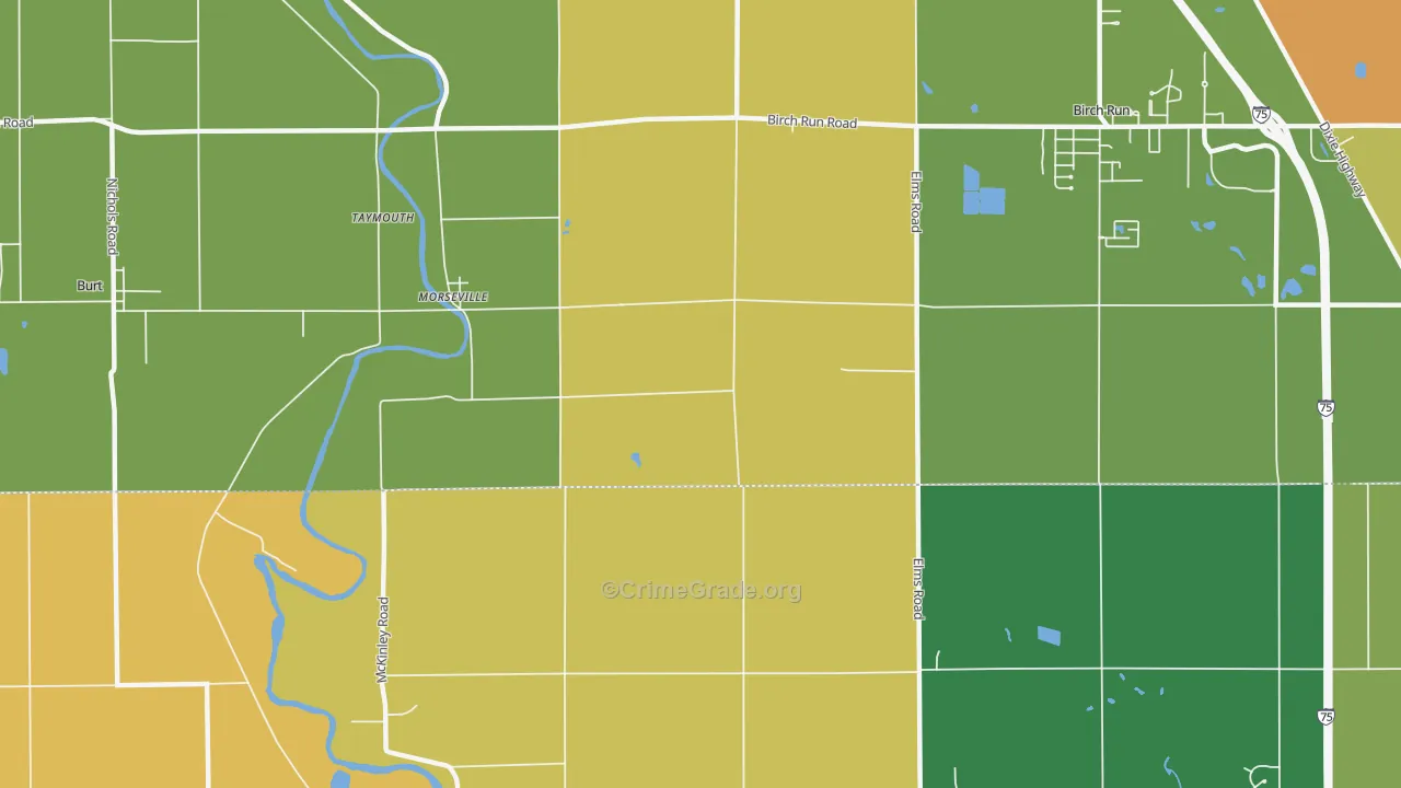 Morseville, MI Map of Murder Rates