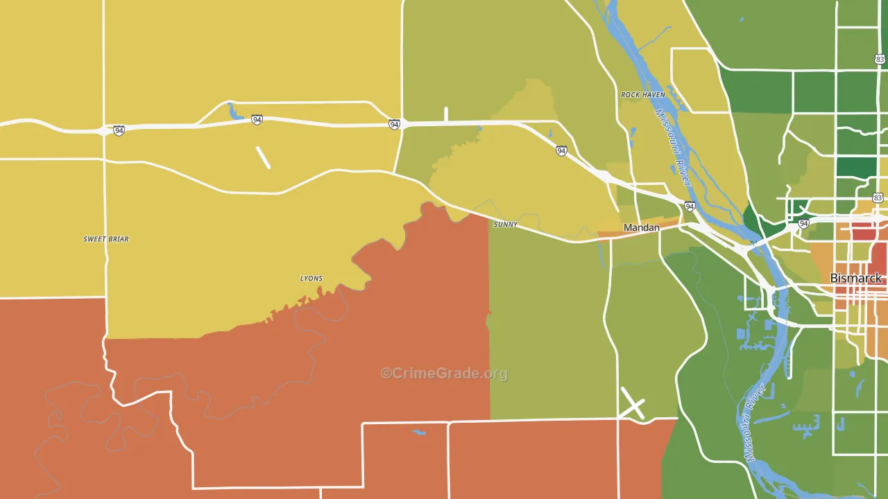 Morton County, ND Map of Murder Rates