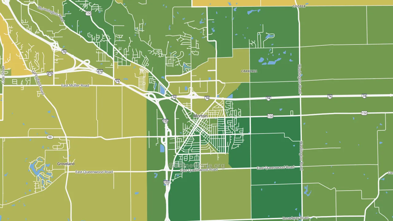 Morton, IL Map of Murder Rates