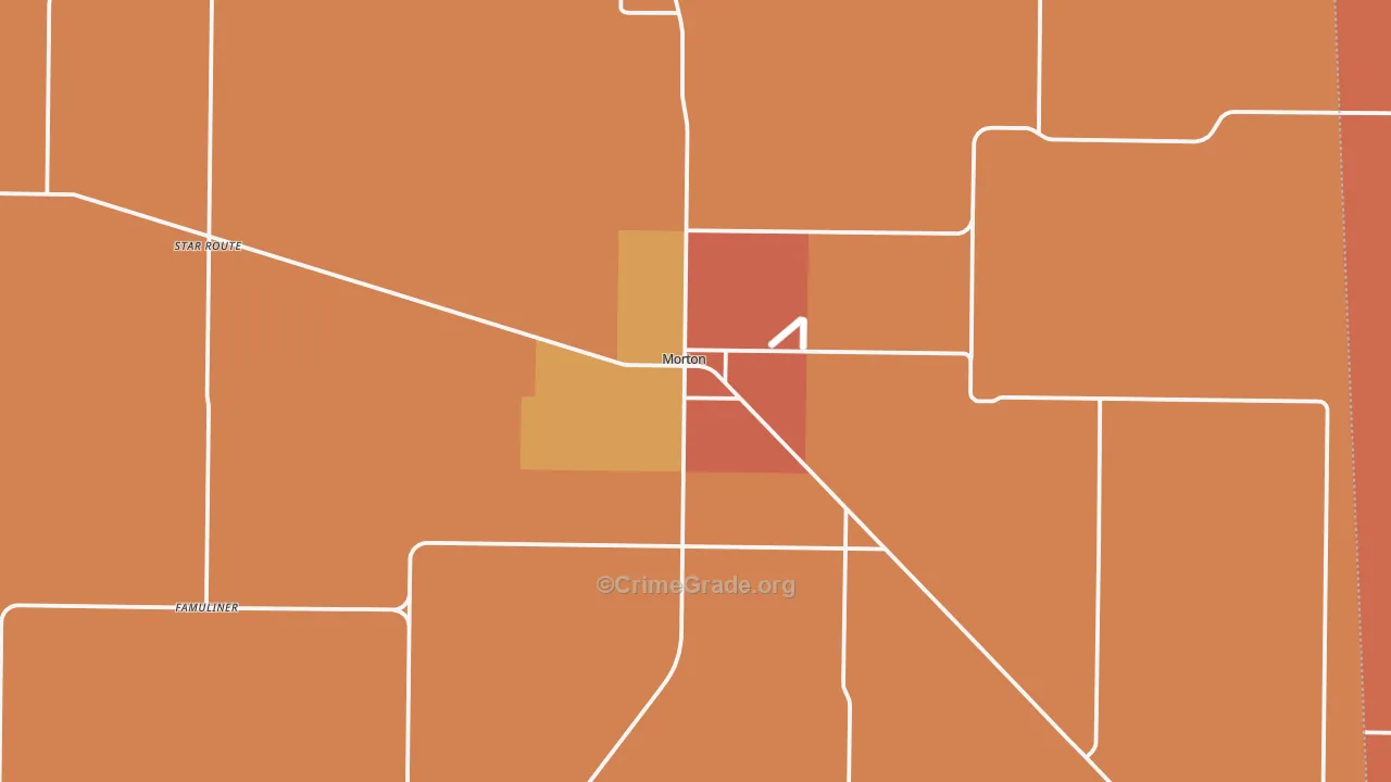 Morton, TX Map of Murder Rates