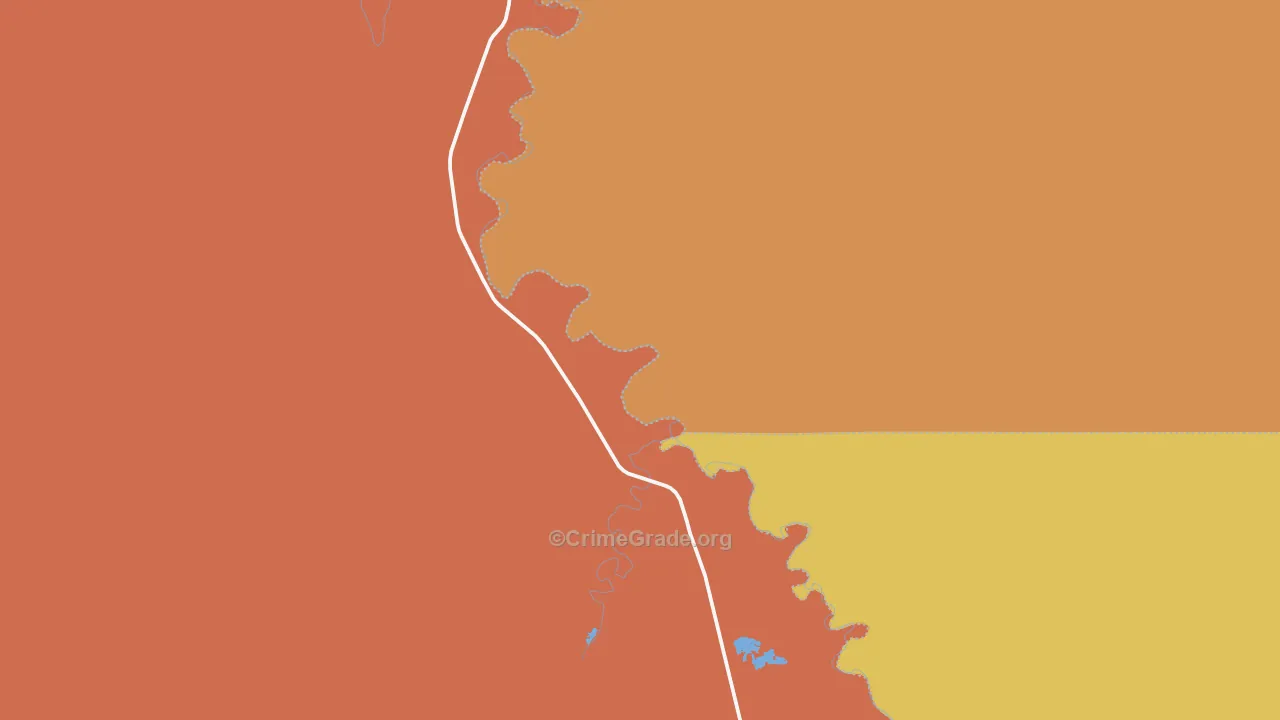 Mosby, MT Map of Murder Rates