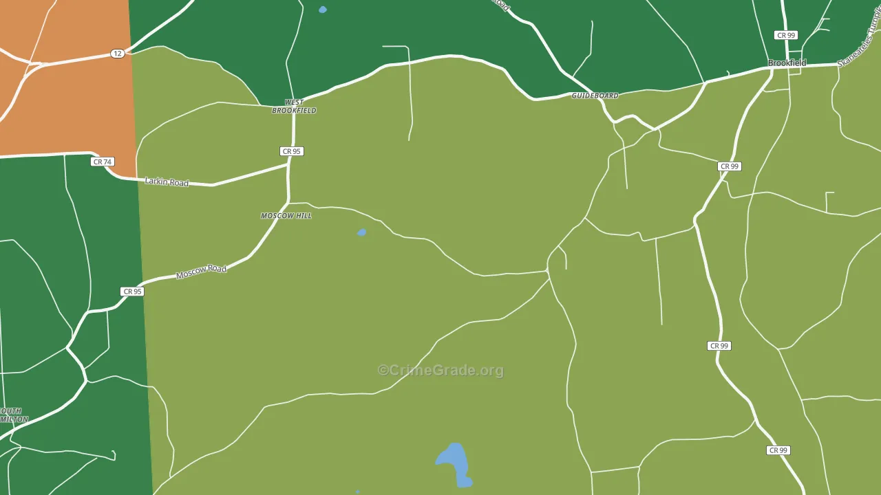 Moscow Hill, NY Map of Murder Rates