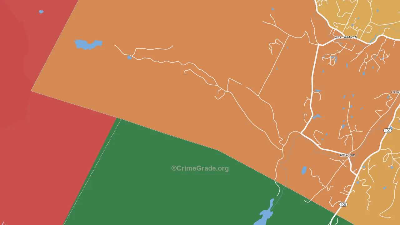 Moscow, VT Map of Murder Rates