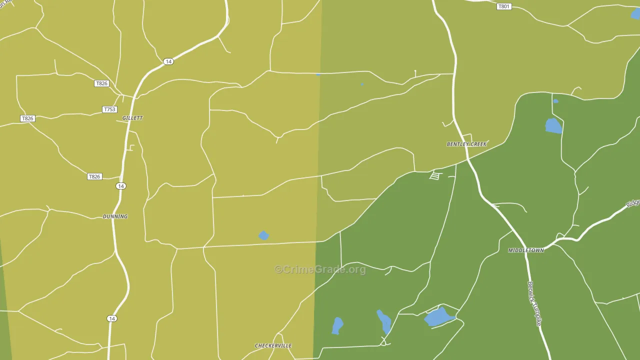 Mosherville, PA Map of Murder Rates