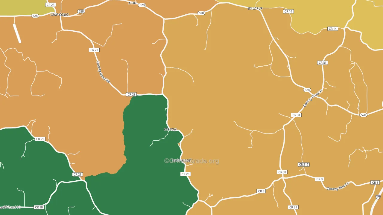 Moss, MS Map of Murder Rates