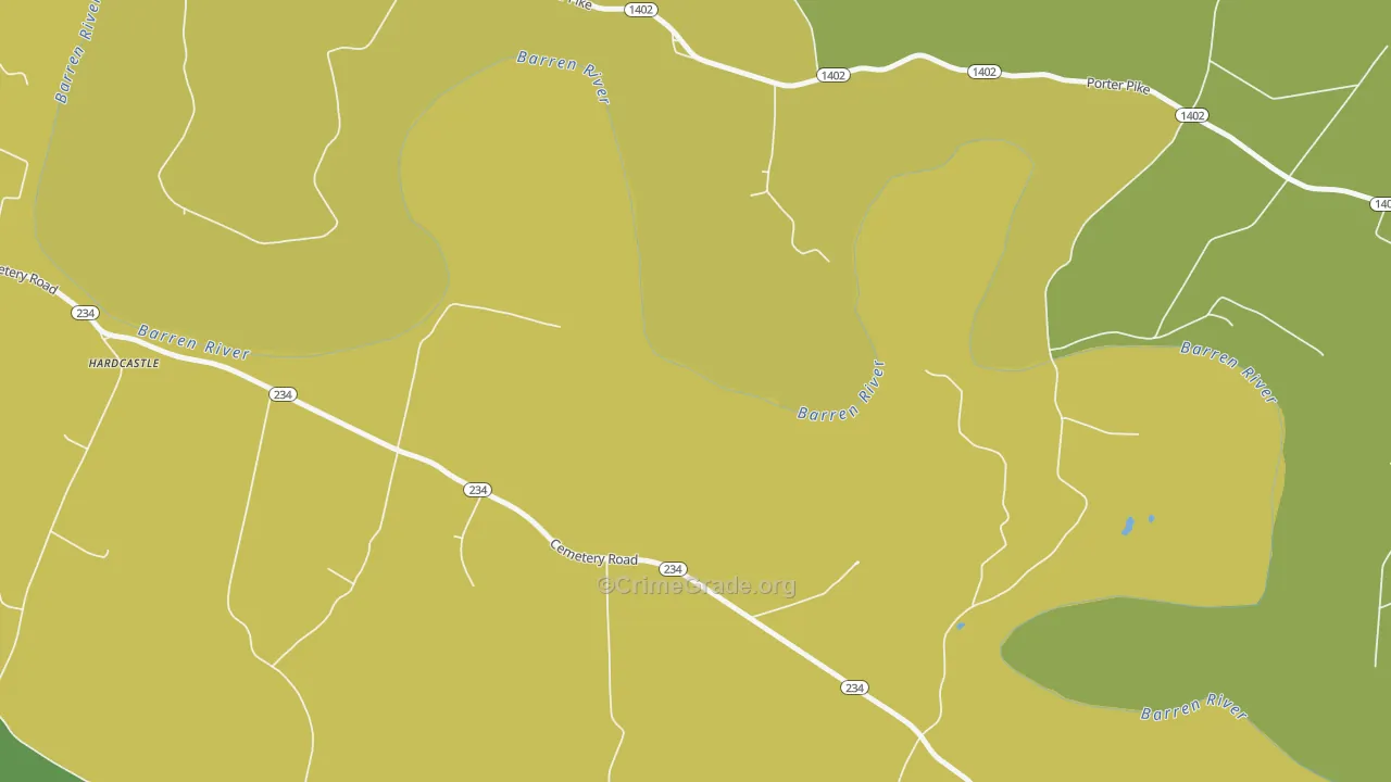 Motley, KY Map of Murder Rates