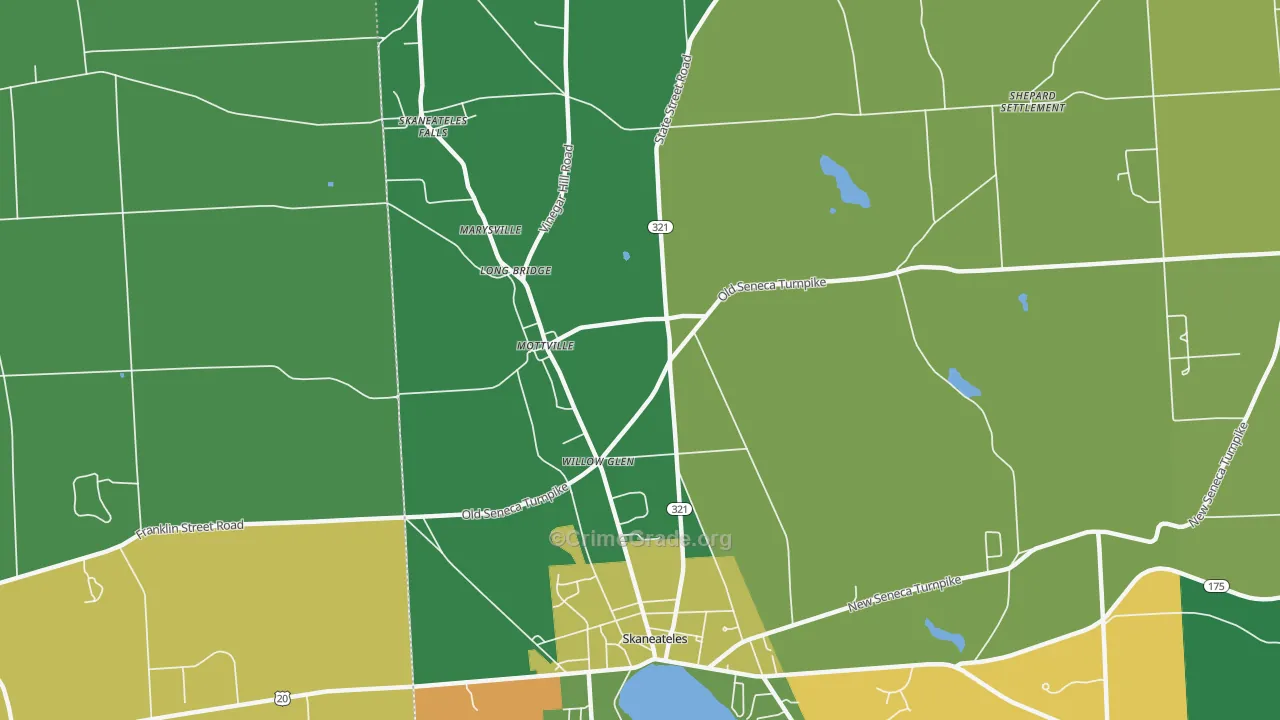 Mottville, NY Map of Murder Rates