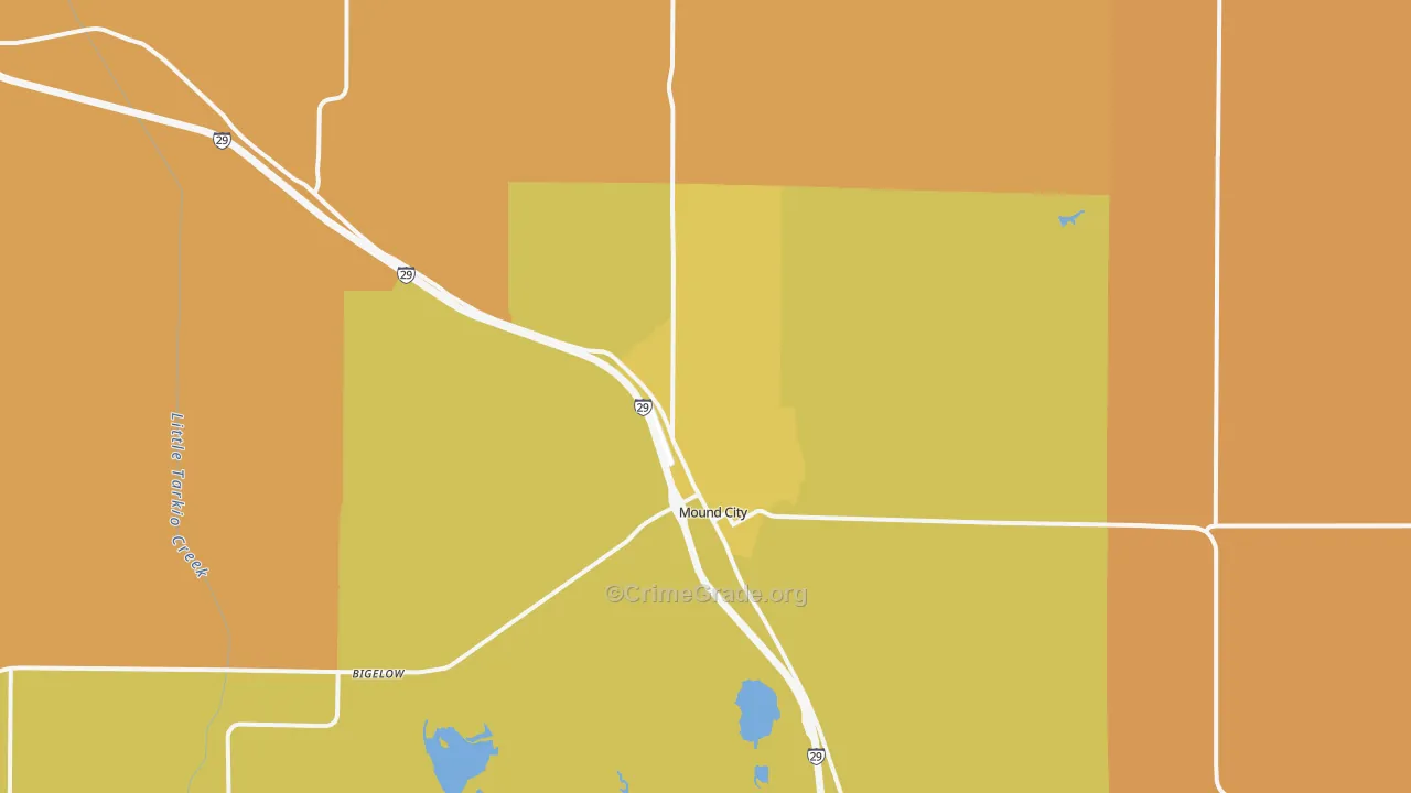 Mound City, MO Map of Murder Rates