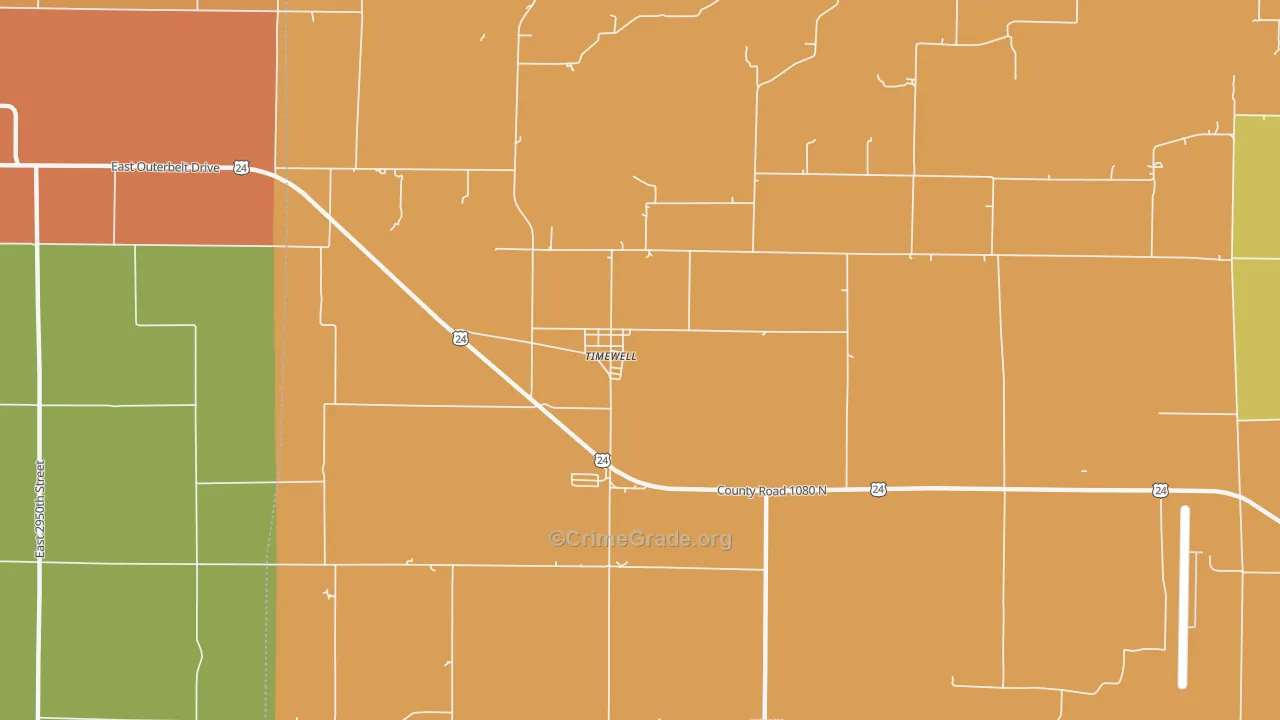 Mound Station, IL Map of Murder Rates
