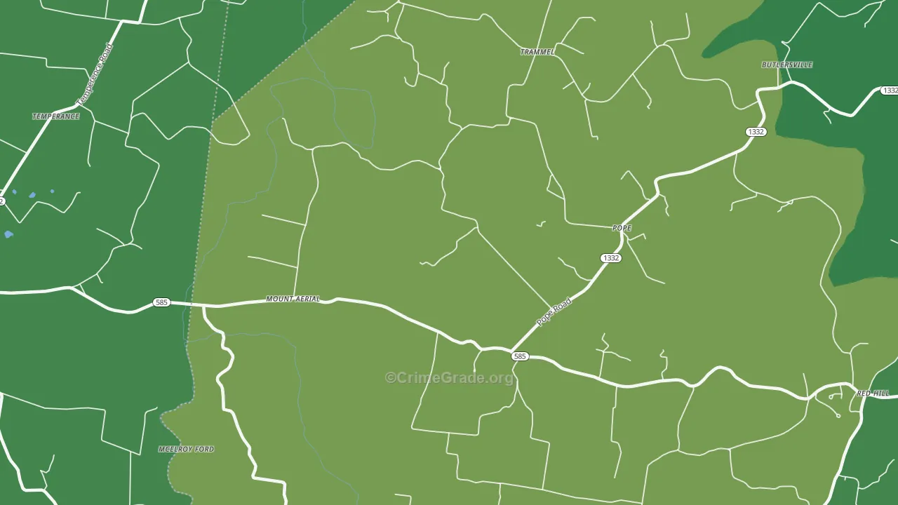 Mount Aerial, KY Map of Murder Rates