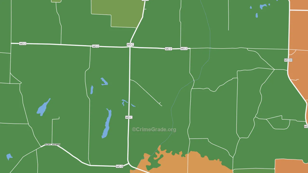 Mount Airy, MO Map of Murder Rates