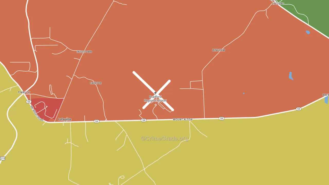Mount Alton, PA Map of Murder Rates