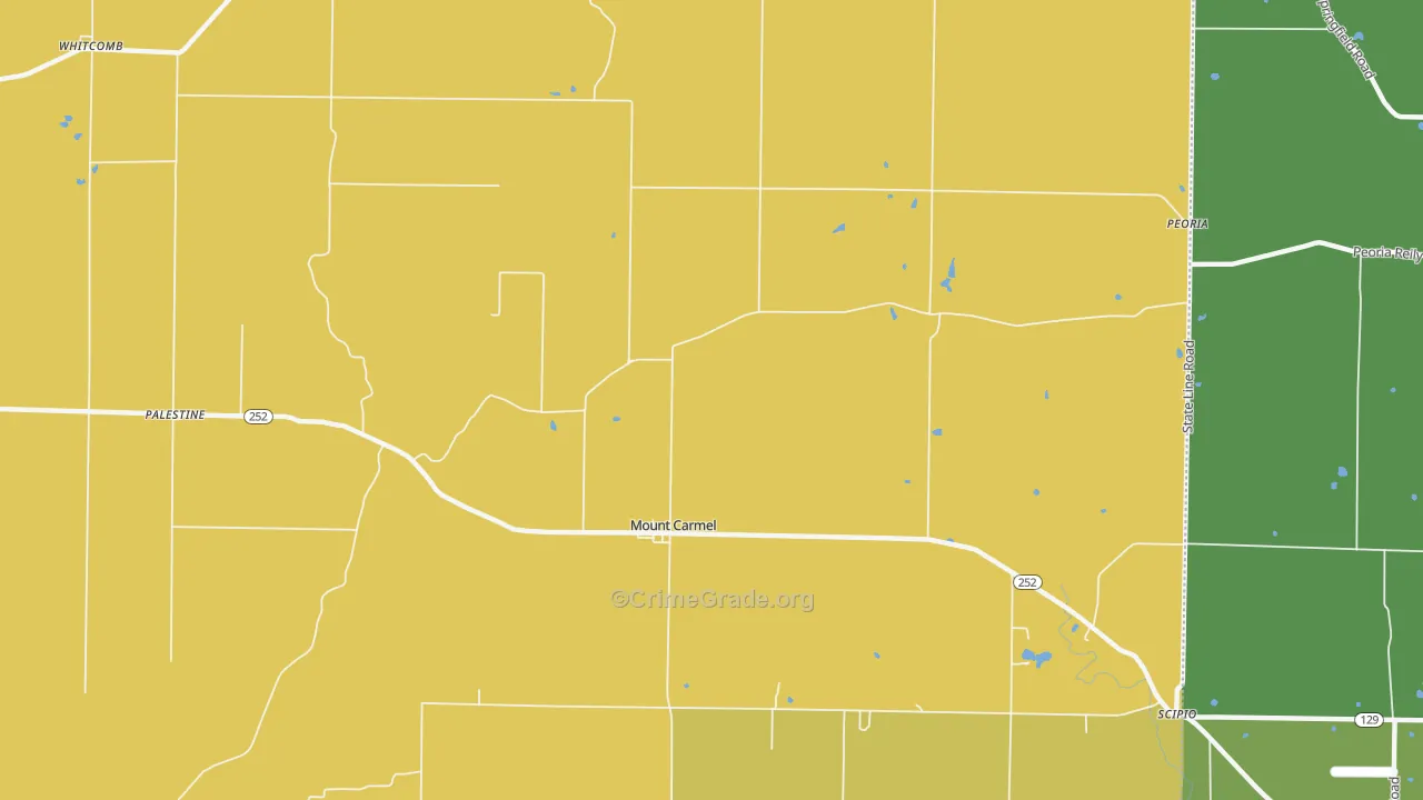 Mount Carmel, IN Map of Murder Rates