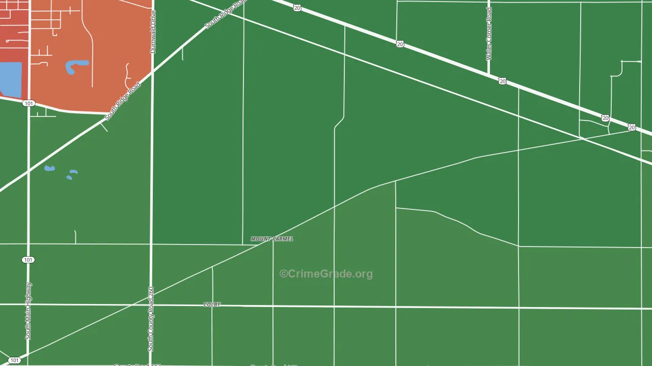 Mount Carmel, OH Map of Murder Rates