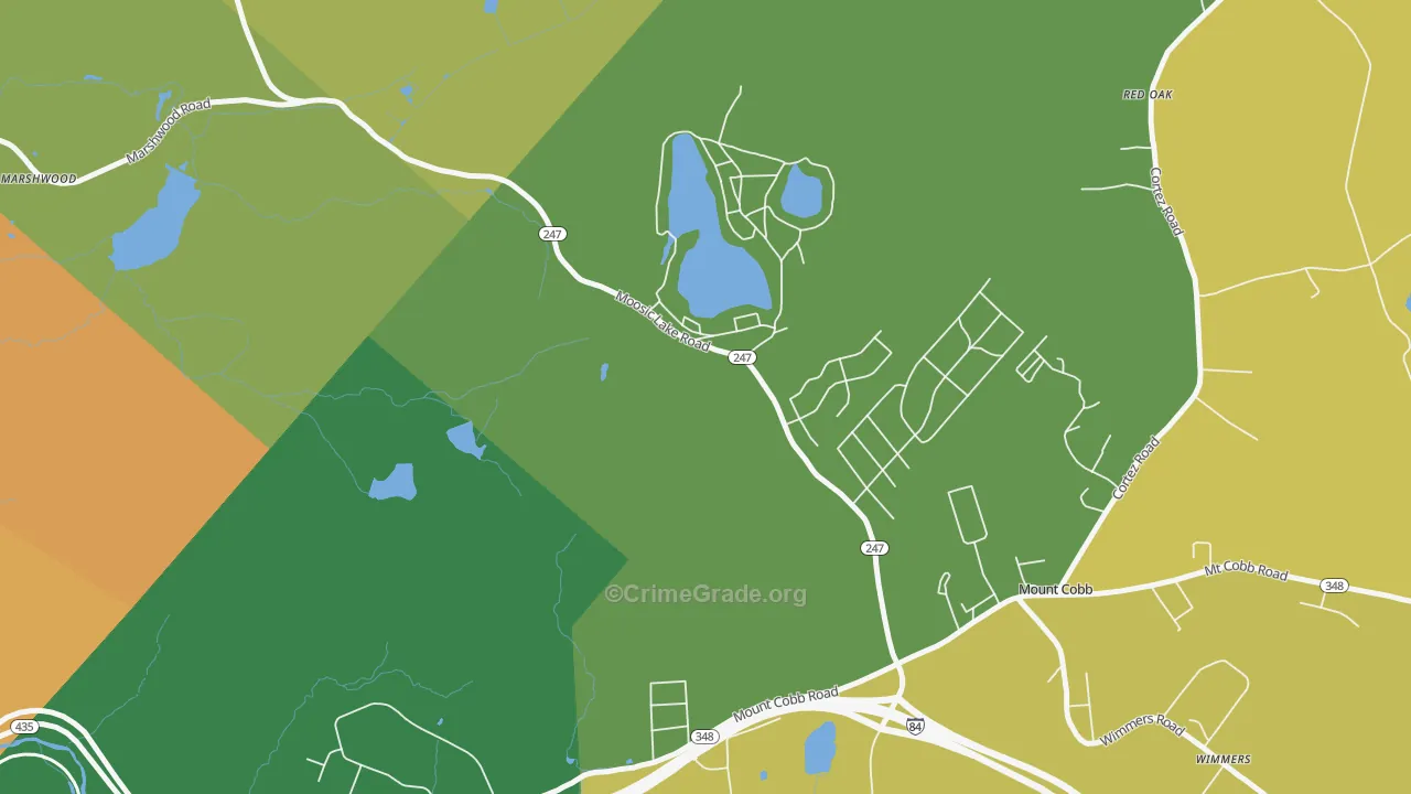 Mount Cobb, PA Map of Murder Rates