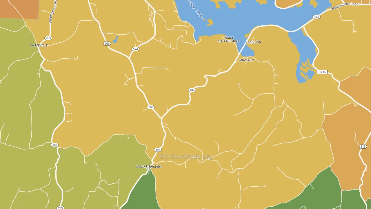 Mount Ephraim, OH Map of Murder Rates