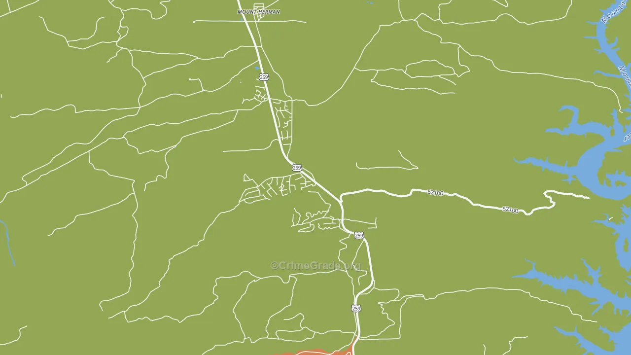 Mount Herman, OK Map of Murder Rates