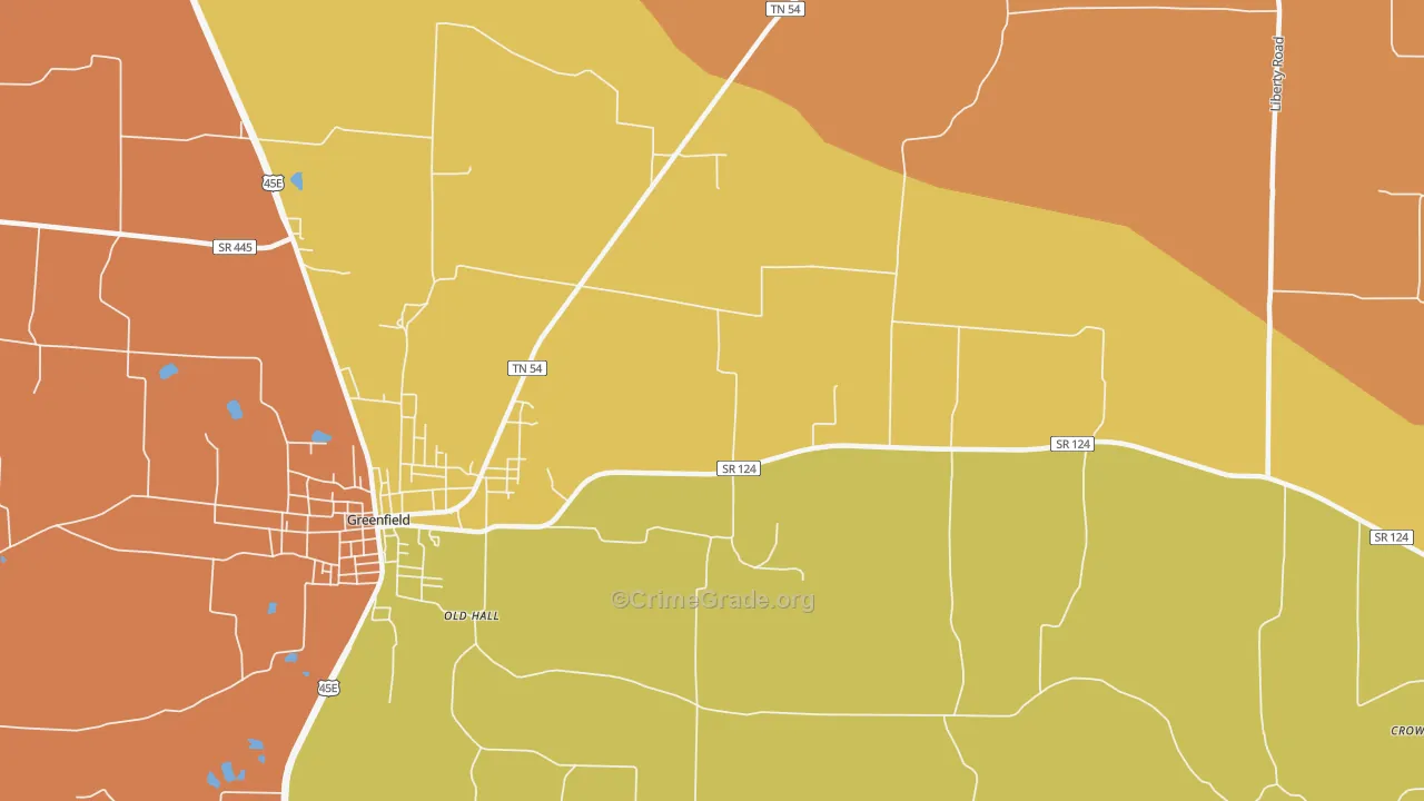Mount Herman, TN Map of Murder Rates