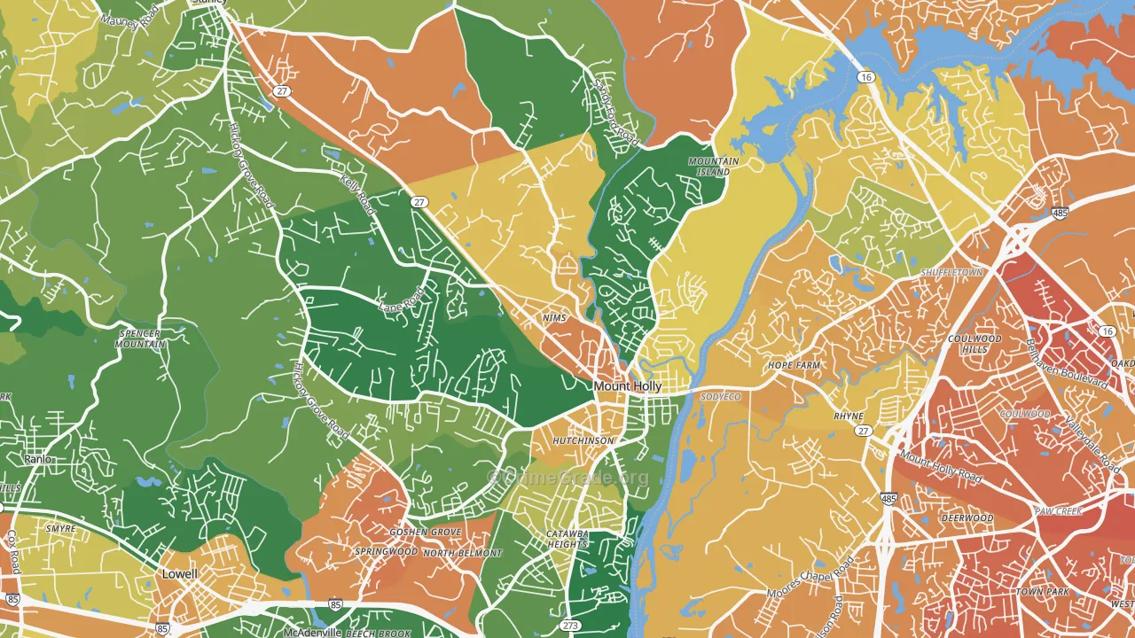 Mount Holly, NC Map of Murder Rates