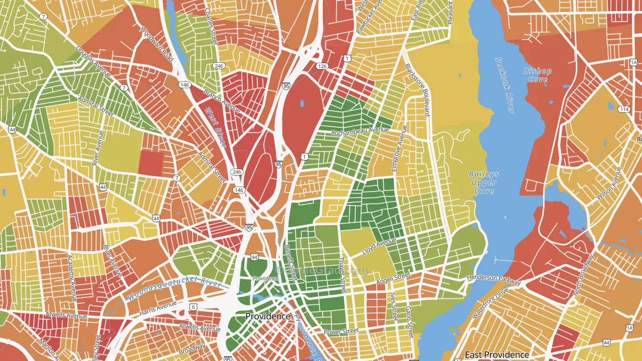 Mount Hope, Providence, RI Map of Murder Rates