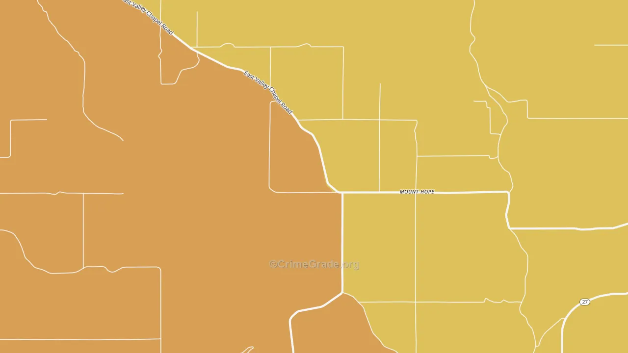 Mount Hope, WA Map of Murder Rates