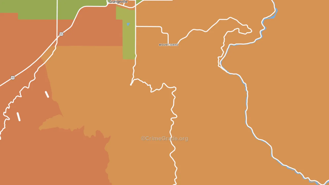 Mount Idaho, ID Map of Murder Rates