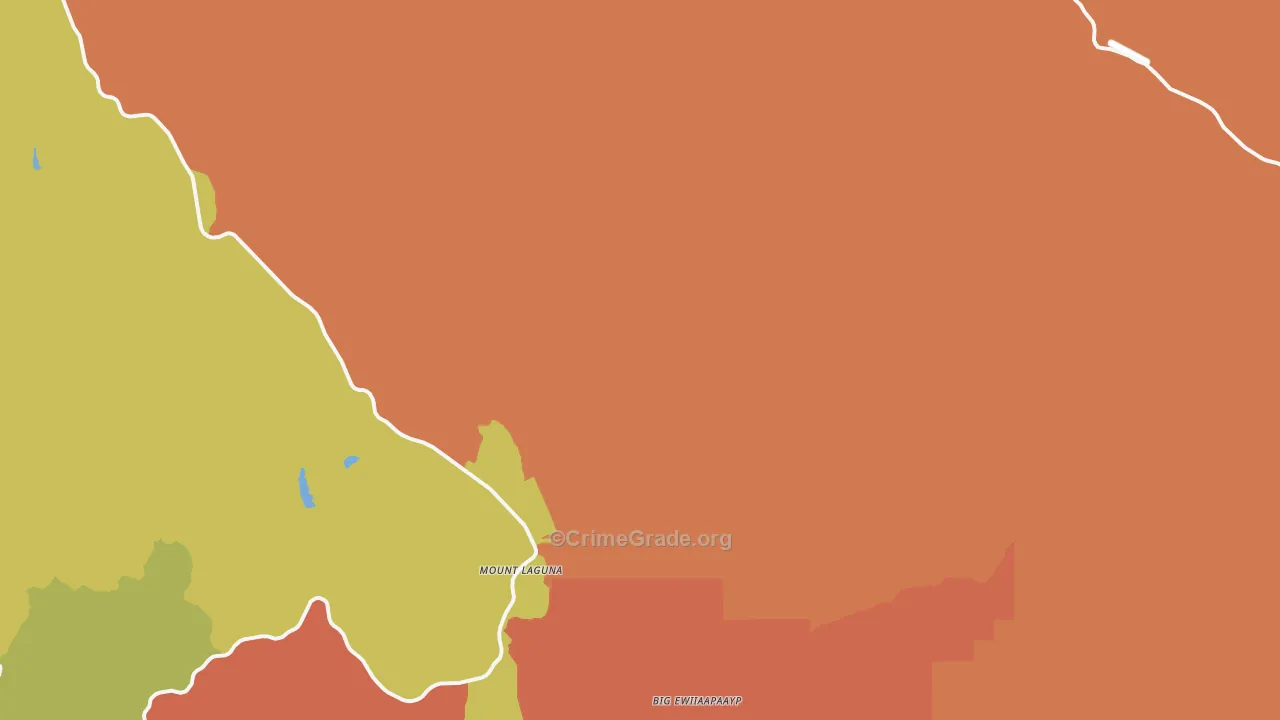 Mount Laguna, CA Map of Murder Rates