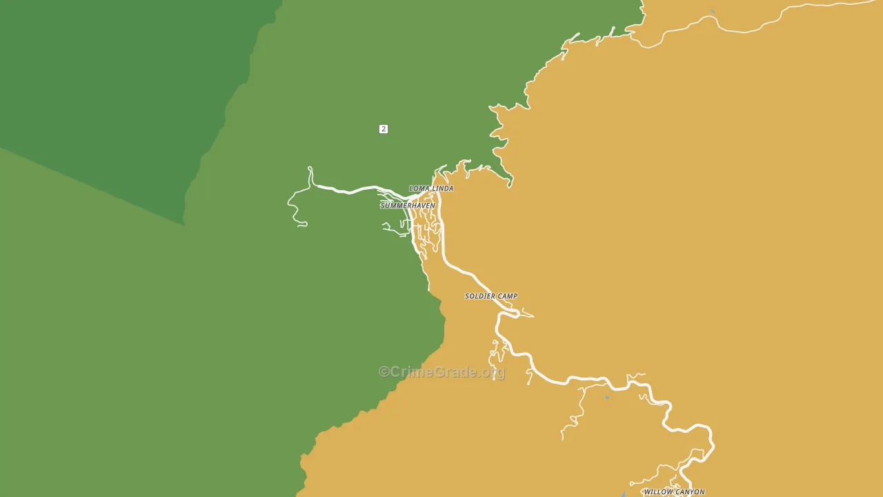 Mount Lemmon, AZ Map of Murder Rates