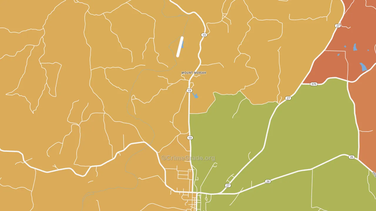 Mount Moriah, AR Map of Murder Rates