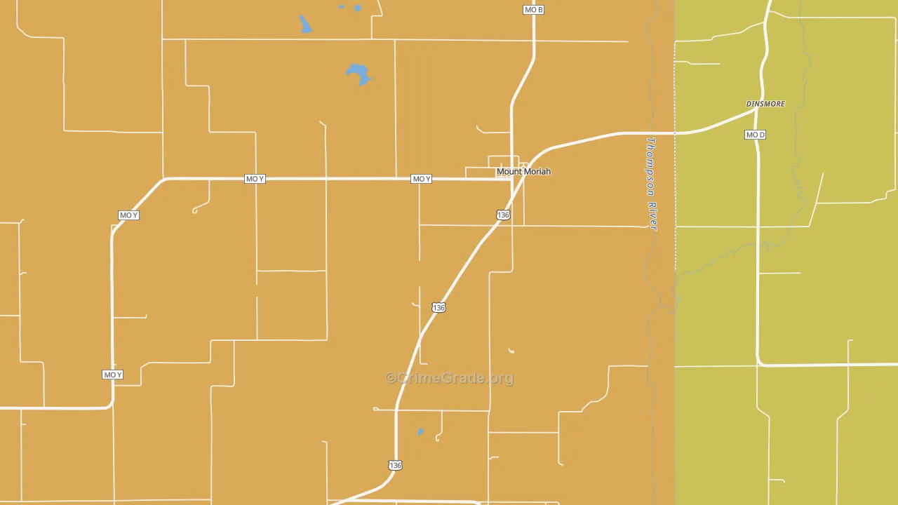 Mount Moriah, MO Map of Murder Rates